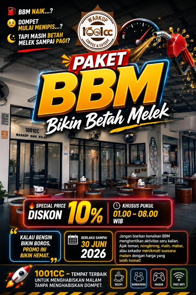 Promo Paket BBM Warkop 1001cc